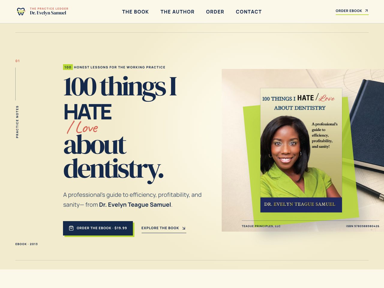 The website for 100 Things I HATE/Love about Dentistry