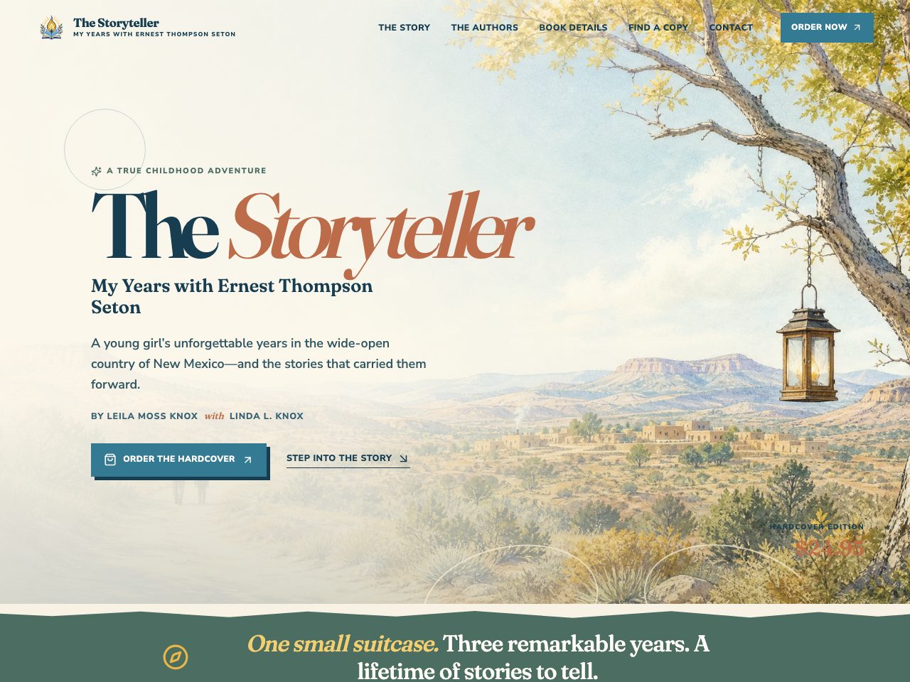 The website for The Storyteller