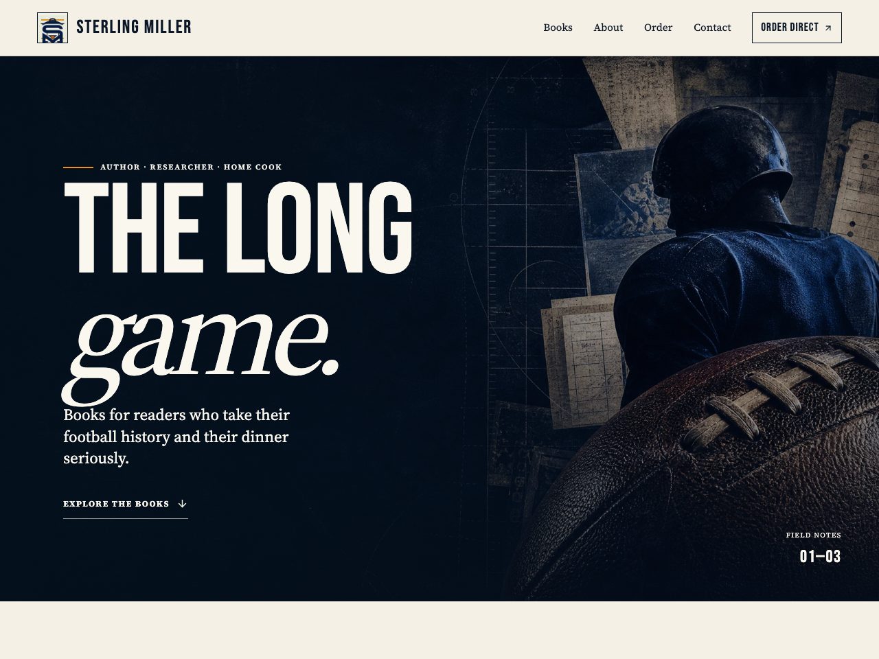 The website for The Evolution of Professional Football; The Slow-Cooker Savant; More Slow-Cooker Savant