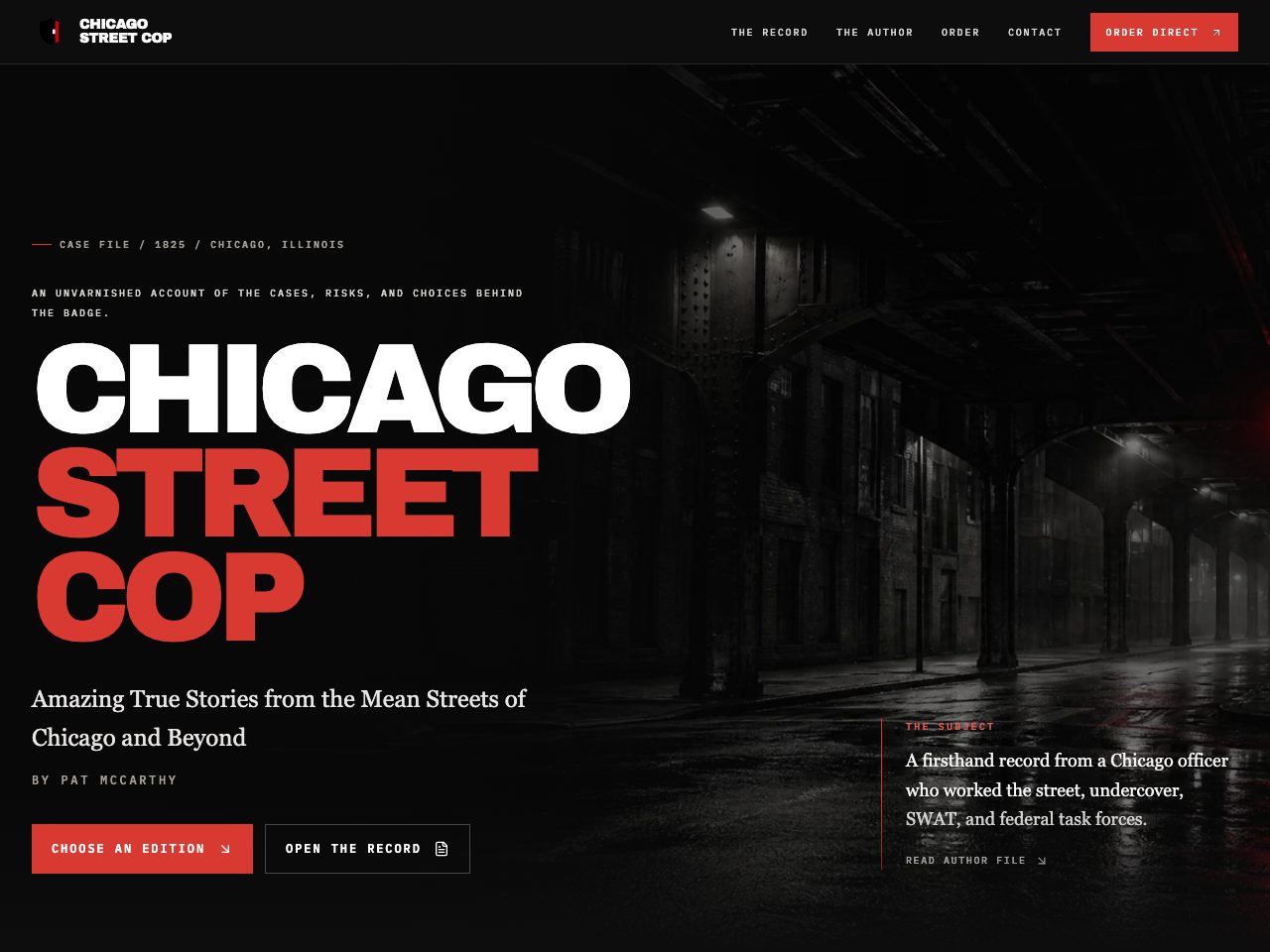 The website for Chicago Street Cop