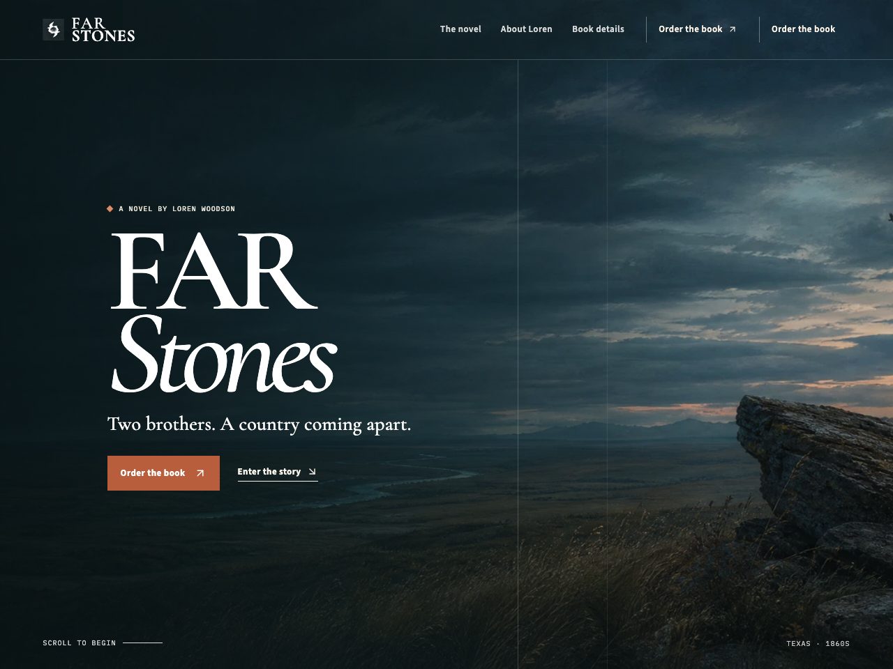 The website for Far Stones
