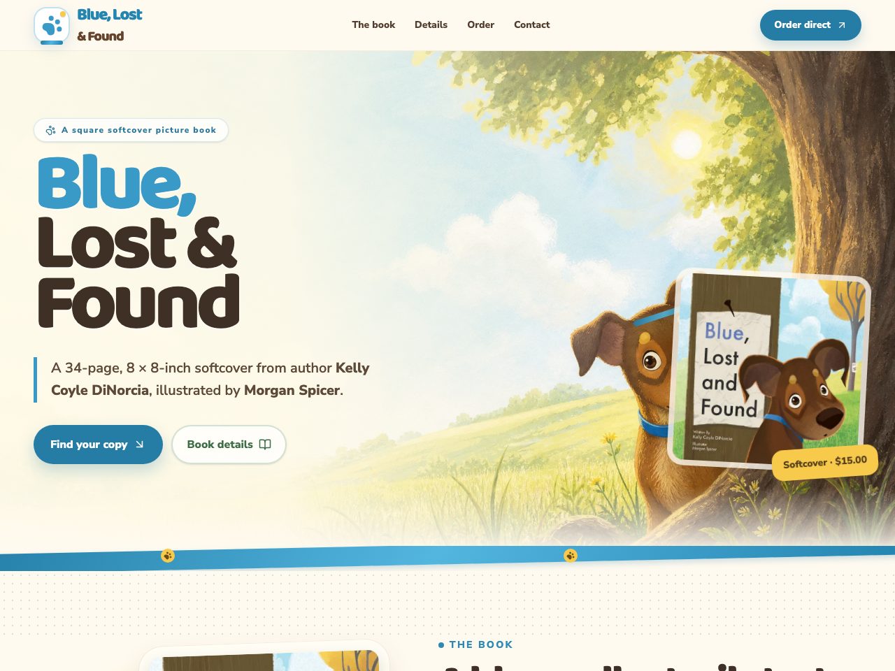The website for Blue, Lost & Found