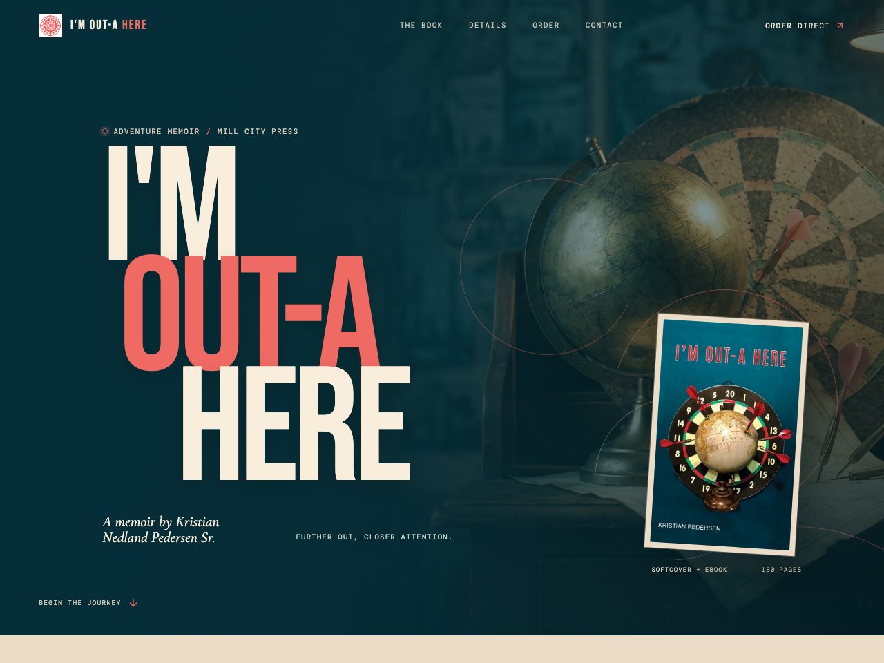 The website for I'm Out-a Here