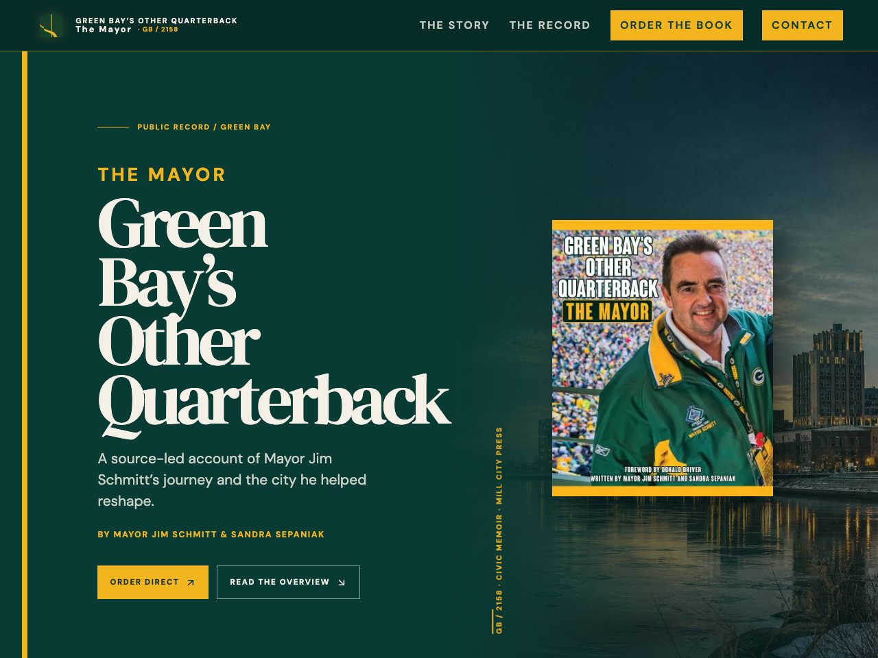 The website for Green Bay’s Other Quarterback