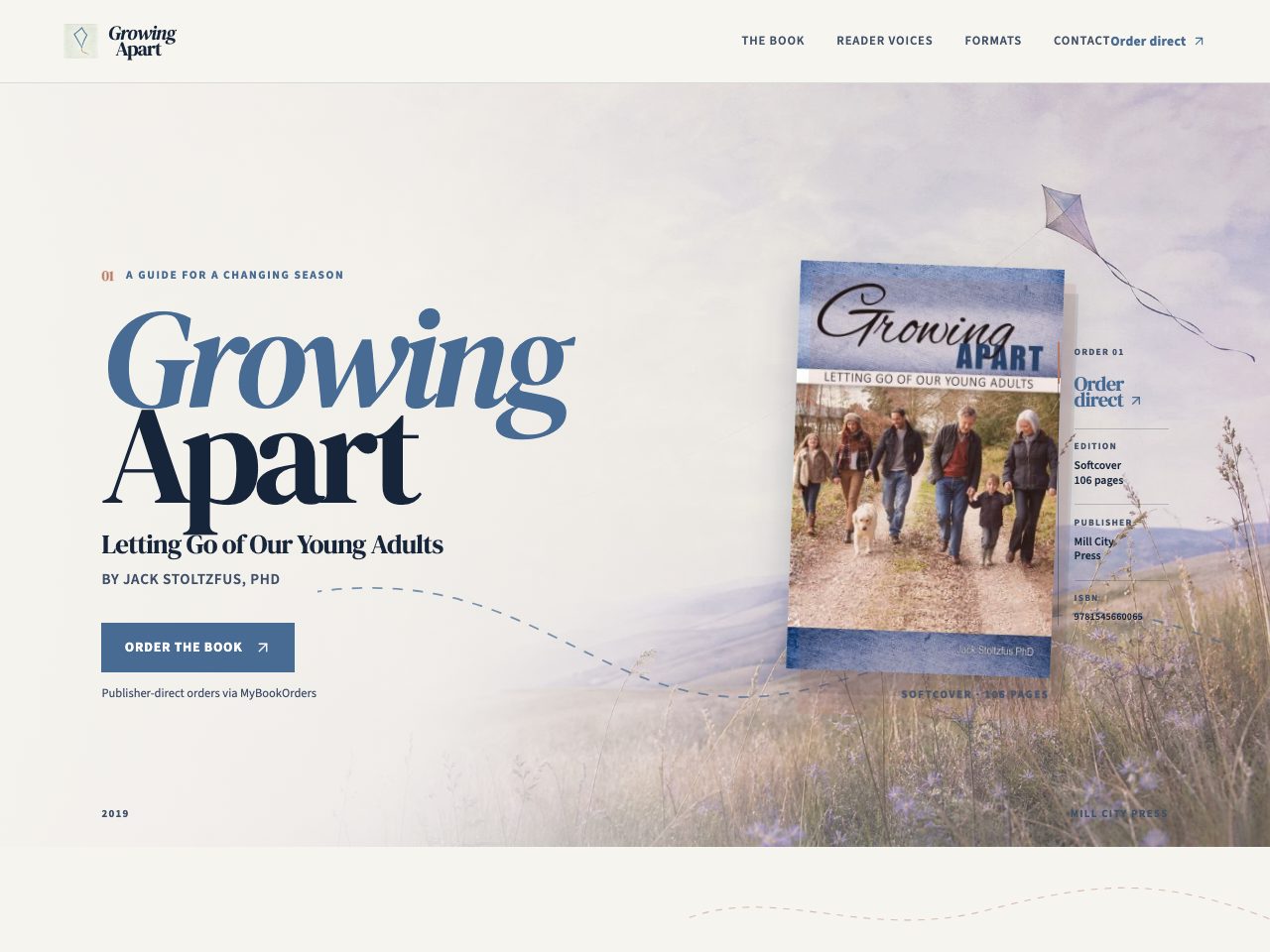 The website for Growing Apart