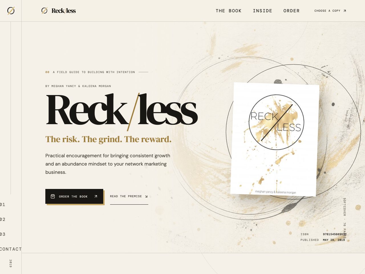 The website for Reckless