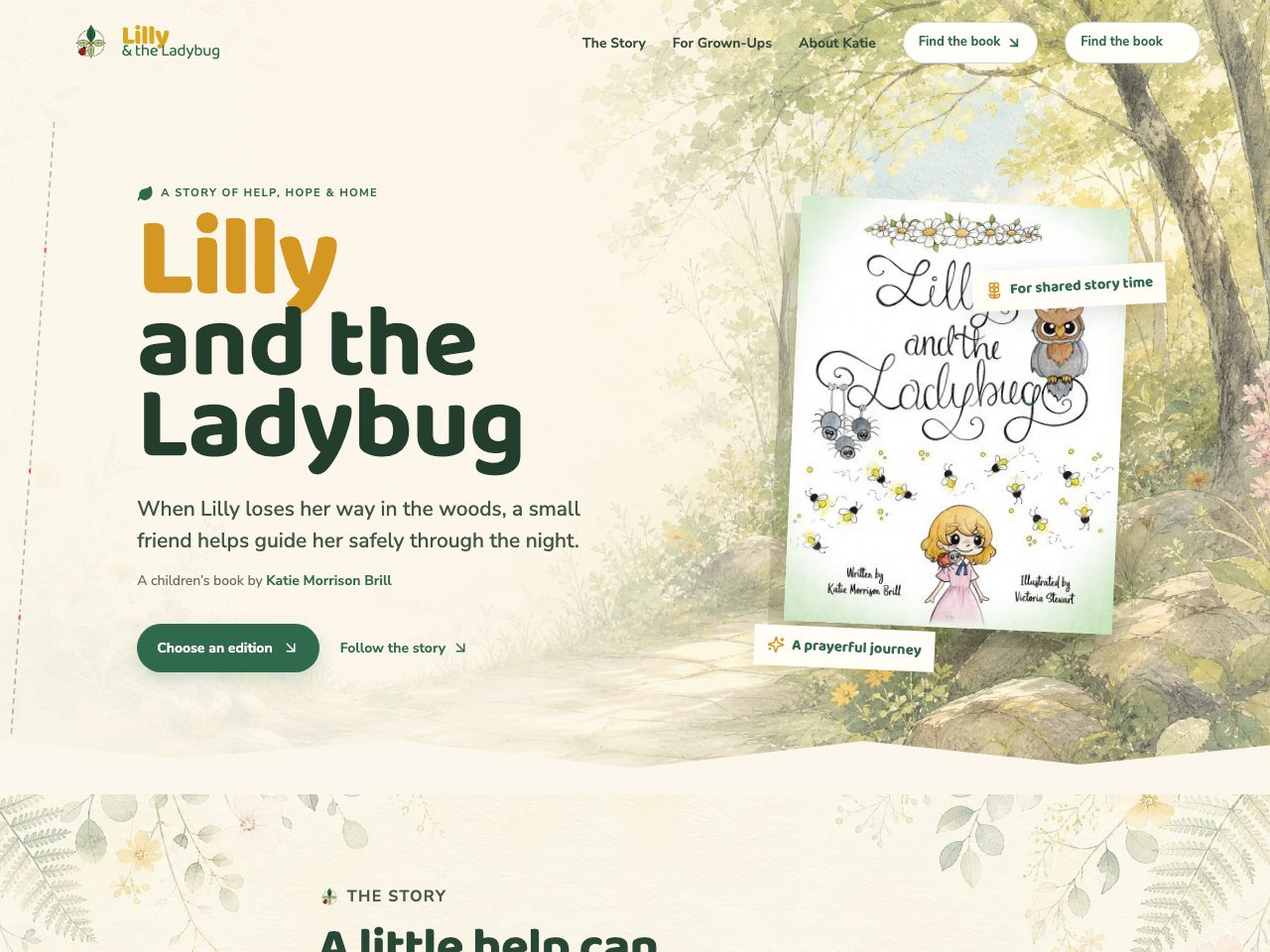 The website for Lilly and the Ladybug