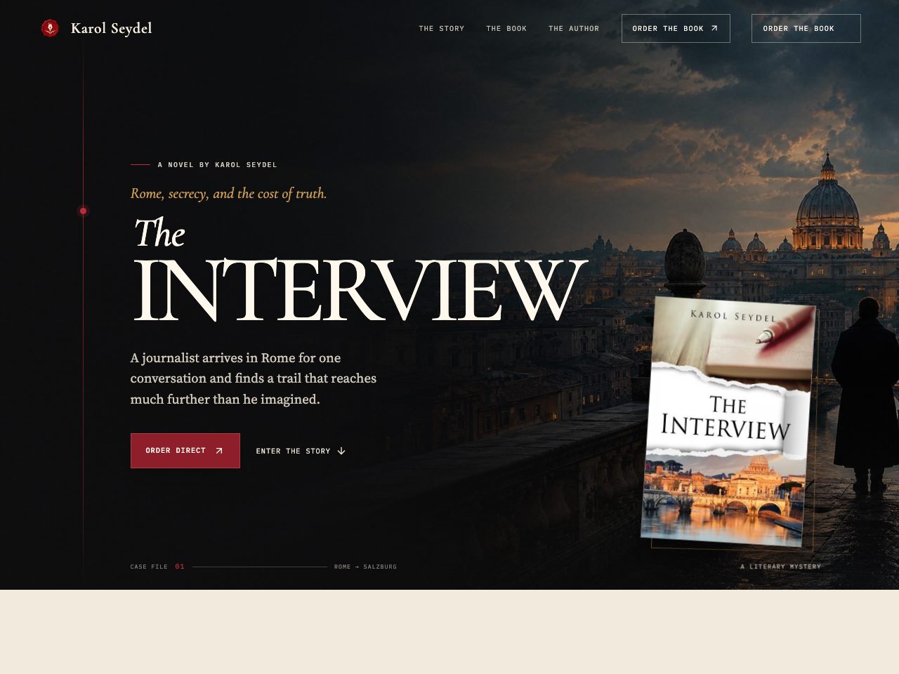 The website for The Interview