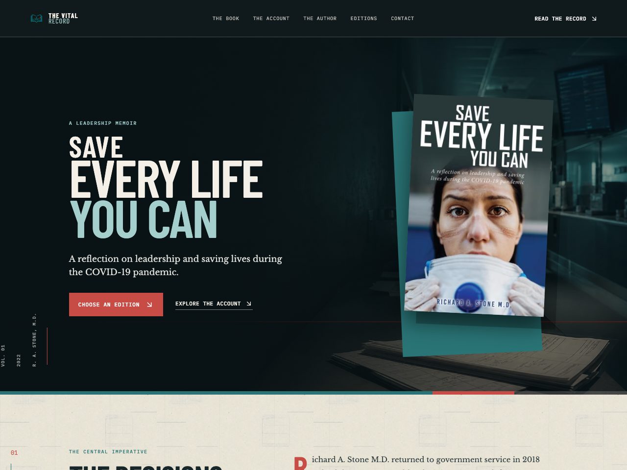 The website for Save Every Life You Can