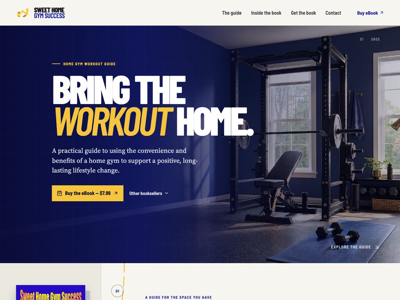 The website for Sweet Home Gym Success