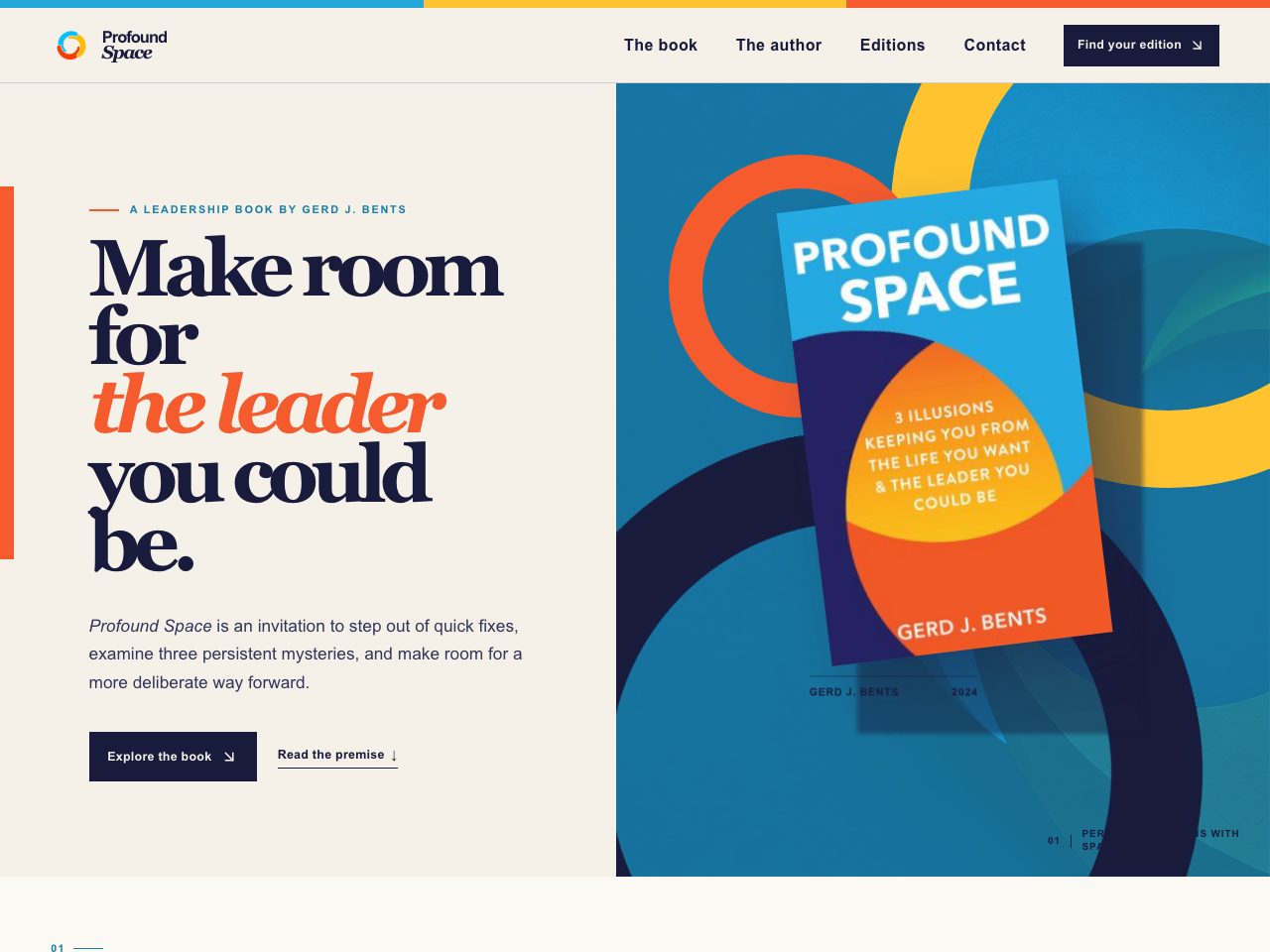 The website for Profound Space