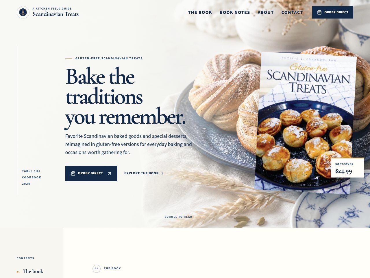 The website for Gluten-free Scandinavian Treats