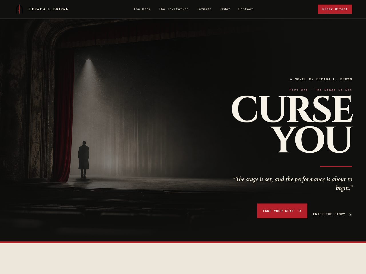 The website for CURSE YOU
