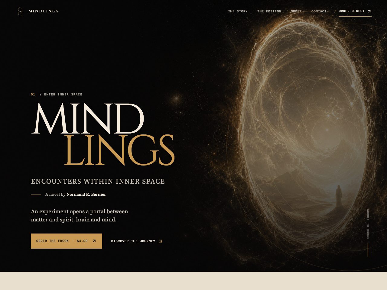 The website for Mindlings: Encounters Within Inner Space